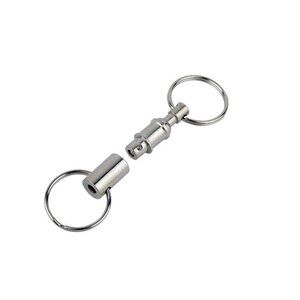A set of 2 Quick Release Dual Key Chain, Pull Apart Snap Lock Dual Key Ring